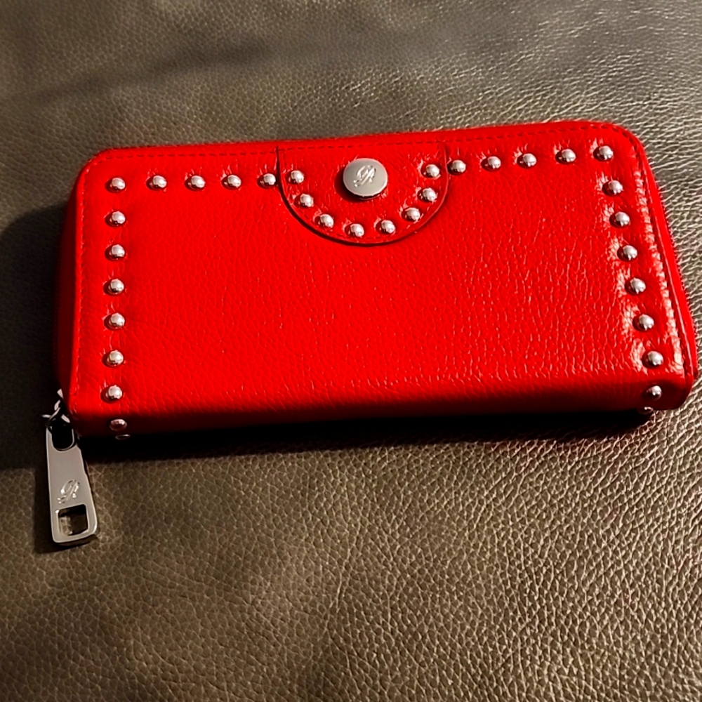 Grace Adelle Red zip around wallet